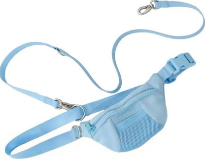 Springer Nylon Dog Sling Bag + Leash, Sky Blue, One Size (4-ft Long)