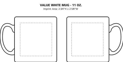 Value White Coffee Mug - 11 oz. (Minimum order quantity: 72)