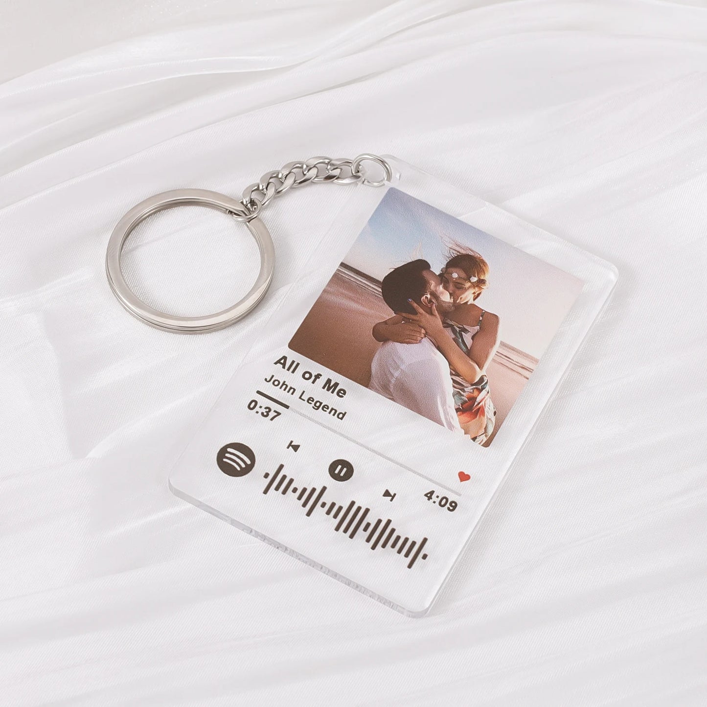 Custom Spotify Code Acrylic Music Board Keychain Personalised Spotify Scan Code Key Chain Plaque Anniversary Photo Gift For Her