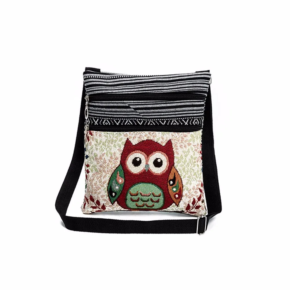 Popular Embroidered Owl Tote Bags Women Shoulder Bag Female Handbags Postman Package Gift Ladies Messenger Bags Tote wholesale