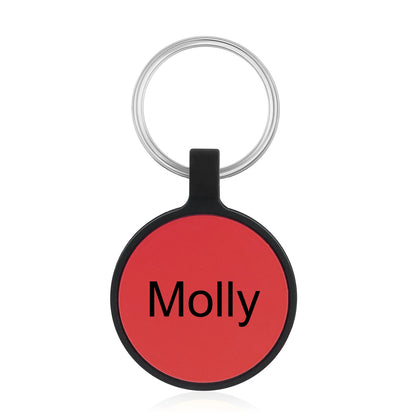 Personalized Pets ID Tag Silicone Double Side Custom Name&Number Bone Shape Pendant Anti-lost Pets Keychain Accessories