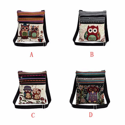 Popular Embroidered Owl Tote Bags Women Shoulder Bag Female Handbags Postman Package Gift Ladies Messenger Bags Tote wholesale