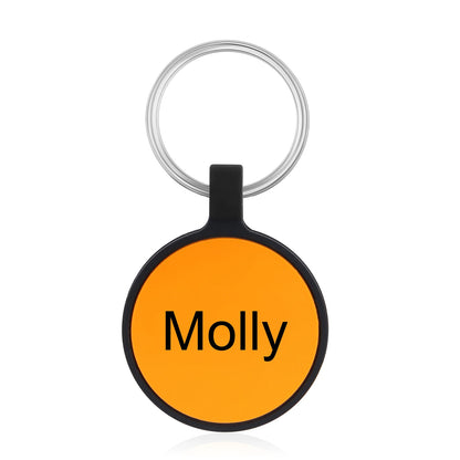 Personalized Pets ID Tag Silicone Double Side Custom Name&Number Bone Shape Pendant Anti-lost Pets Keychain Accessories