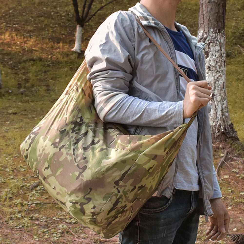 Lightweight Climbing Messenger Bag Camo Tactical Outdoor Camping Hiking Raincover Large Capacity Backpack Tote Pouch Storage Bag