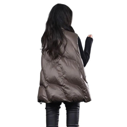 Woman Hot Sale Cotton Clothes Vests Female Autumn Winter Loose Sleeveless Down Jackets Coats Waistcoat Outerwear Casual Gilet