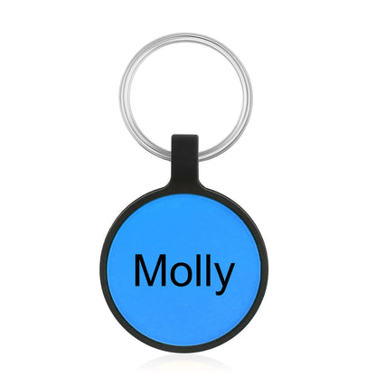 Personalized Pets ID Tag Silicone Double Side Custom Name&Number Bone Shape Pendant Anti-lost Pets Keychain Accessories