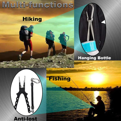 10pcs Spring Snap Hook Stainless Steel Carabiner Steel Clips Keychain Heavy Duty Quick Link For Camping Hiking Travel In Stock