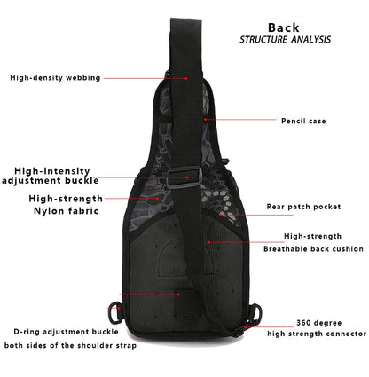 Men's Tactical Chest Bag Hiking Trekking Sports Climbing Backpack Camping Hunting Daypack Fishing Outdoor Military Shoulder Bags