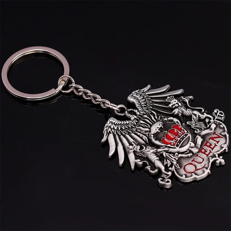 Terror Game Metro:Exodus Series Badge Keychain Vintage Oval Skull Tag Key Chain Fashion Jewelry Gifts For Game Lovers