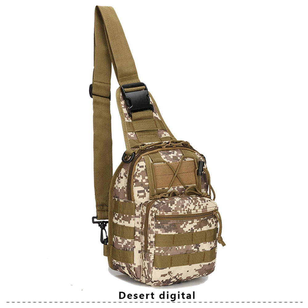 Men's Tactical Chest Bag Hiking Trekking Sports Climbing Backpack Camping Hunting Daypack Fishing Outdoor Military Shoulder Bags