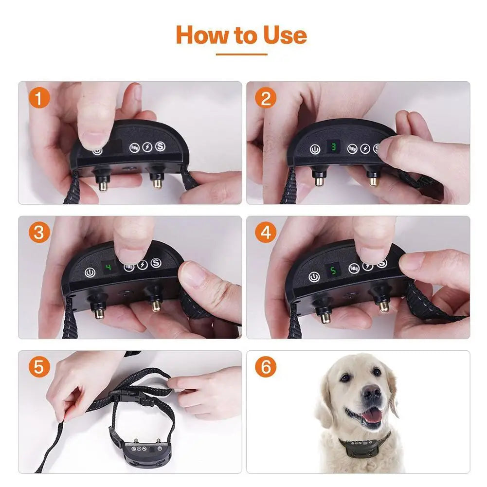 Smart Dog Anti Bark Collar Ultrasonic Waterproof Auto Anti Humane Bark Collar Stop Dog Barking Rechargeable Shock/Safe Gps track