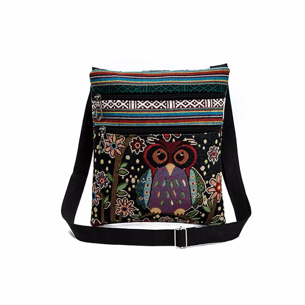 Popular Embroidered Owl Tote Bags Women Shoulder Bag Female Handbags Postman Package Gift Ladies Messenger Bags Tote wholesale