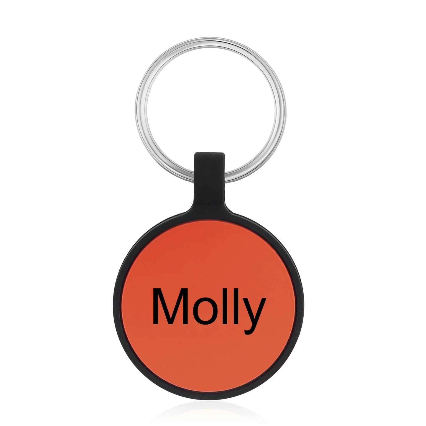 Personalized Pets ID Tag Silicone Double Side Custom Name&Number Bone Shape Pendant Anti-lost Pets Keychain Accessories