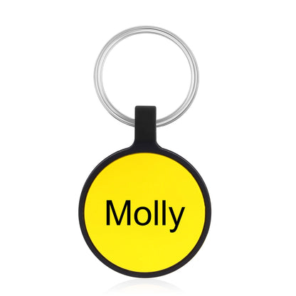 Personalized Pets ID Tag Silicone Double Side Custom Name&Number Bone Shape Pendant Anti-lost Pets Keychain Accessories