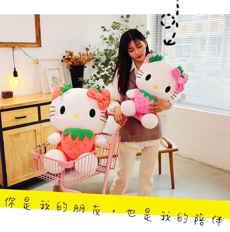 22-45cm Kawaii Hello Kitty Plush Toys Anime Kawaii Pillow Doll Stuffed Animal Children Plushies Decoration Peluche Birthday Gift