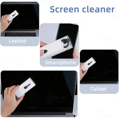 7 in 1 Cleaning Kit Computer Keyboard Cleaner Brush Earphones Cleaning Pen For Headset IPad Phone Cleaning Tools Keycap Puller ﻿