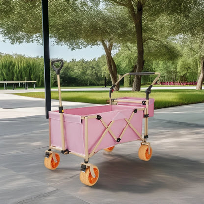 2024 New Design High Quality Foldable Picnic & Shopping Cart Outdoor Camping Hand Trolley Metal Plastic Materials Travel Bag Use