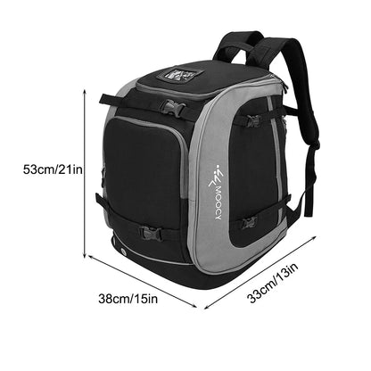 65L Ski Boot Bag Helmet Clothing Rucksack Waterproof Storage Backpack For Ski Durable Ski Boot Storage Bags Skiing Accessories