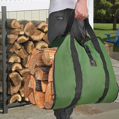 Transport Heavy Duty Log Storage Bag Carrying Fireplace Universal Wood Carrier Indoor Outdoor Firewood Tote Large Capacity