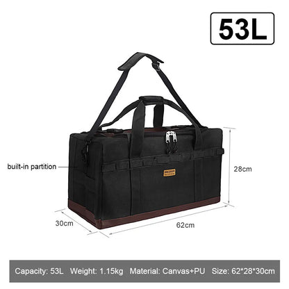 120L/53L Large Camping Storage Bag Outdoor Camp Hiking Meal Travel Bags Tableware Bag Camping Tool Picnic Accessories Organizer