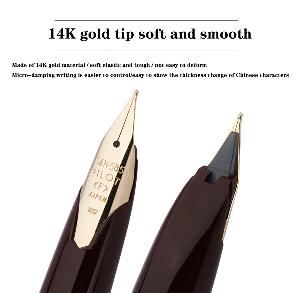 Japan PILOT Fountain Pen 14K Gold Tip 95s Elite 95th Anniversary Engraved Pocket Design Portable Gold Pen High-end Stationer