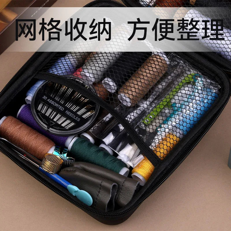 Handicraft DIY Thread Awl Big Eye Needle Combination Hand Sewing Kit Leather Set Sewing Tools Travel Ladies Scissors G18-7