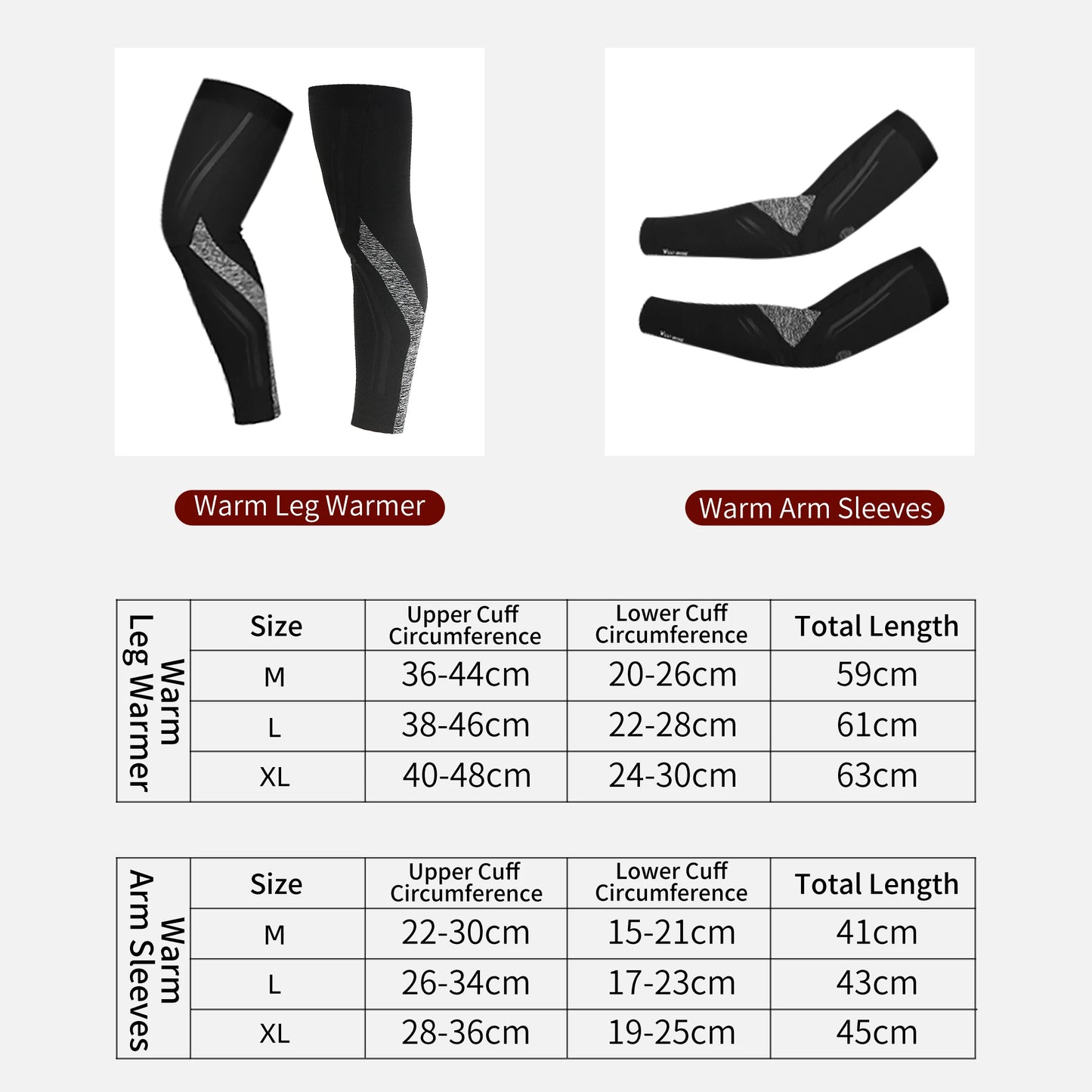 WEST BIKING Winter Thermal Cycling Arm Sleeves Legwarmers Warm Fleece Windproof Sports Sleeves Men Women Bicycle Leg warmers