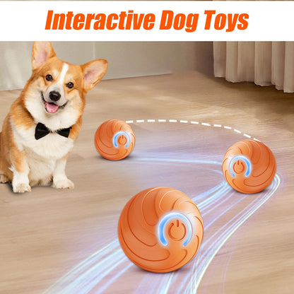 Smart Interactive Dog Toy Pet Puppy Rechargeable Moving Ball Automatic Rolling Ball Toys With LED Light Suitable For Cats Dogs