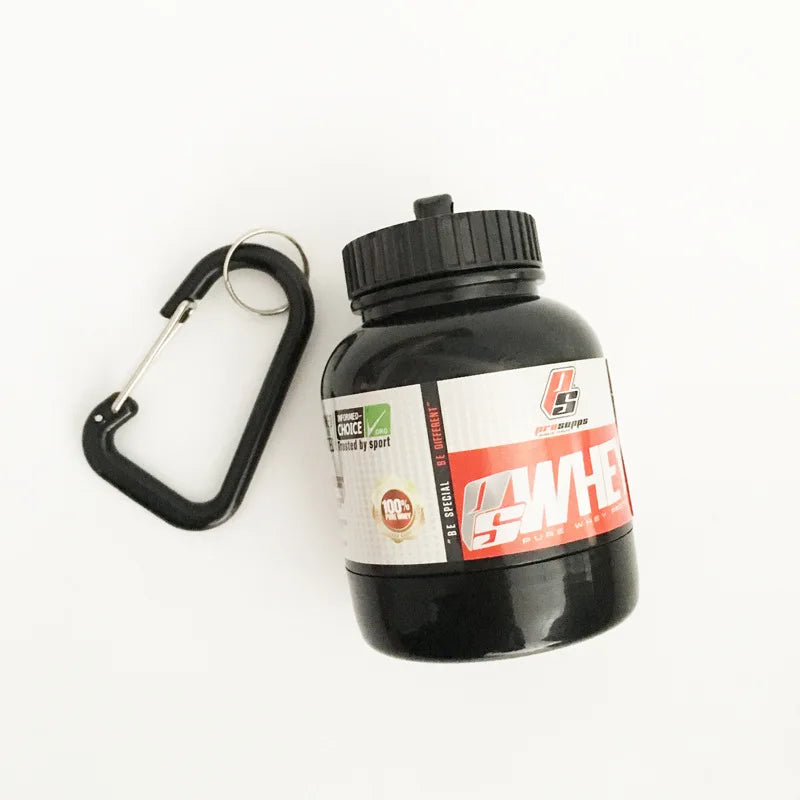 ZK30 protein powder container pill organizer Protein Keychain Sport nutrition Water bottle sport Whey protein key chain