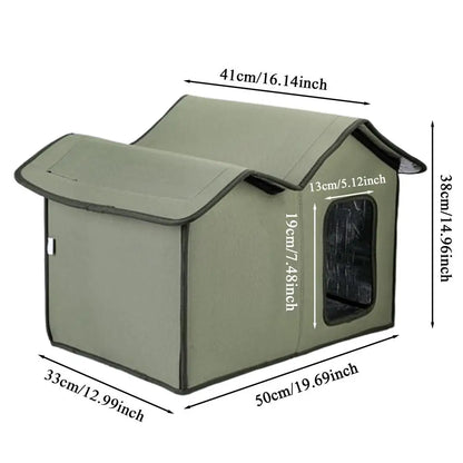 Cat House Waterproof Outdoor Winter Warm Pet Cat Cave Sleeping Beds Tent Home Foldable and Washable for Small Dog Puppy Supplies