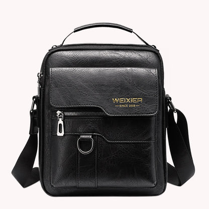 Men's Genuine Leather Crossbody Shoulder Bags Vintage PU Men Handbag Tote Casual Business Man Messenger Bag Leather Fanny Pack