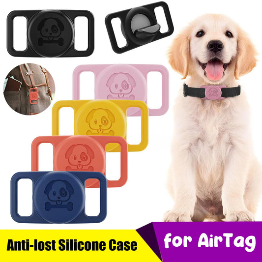 For Apple Airtag Case Dog Cat Tracker Case Silicone For AirTag Dog Collar Holder Pet Collar Case for 0.6-1.1inch Cat Pet Collar