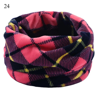 Winter Warm Soft Fleece Scarf Plush Neck Warmer For Women Men Print Floral Snood Scarves Unisex Tippet Neckerchief Shawl Wrap