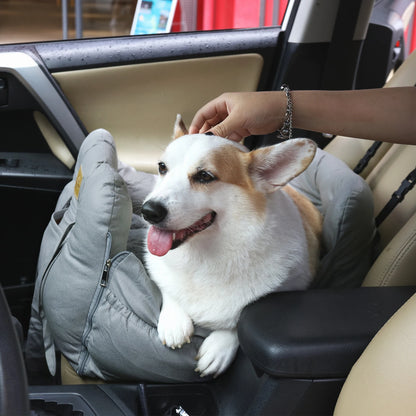 Portable Semi-closed Pet Dog Car Sear Carrier 3-purpose Cat Puppy Travel Bed Car Booter Seat with Safety Belt