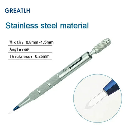 Sapphire Blade Extraction Planting Hair Implant Pen Hair Transplant Implanter Pen Stainless Steel Handle