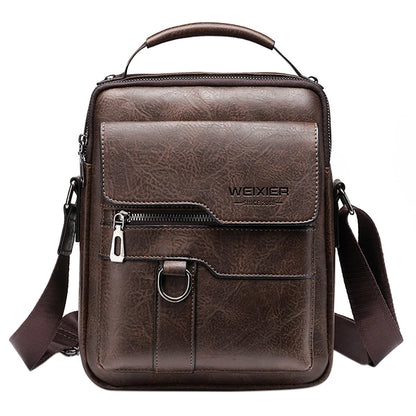 Men's Genuine Leather Crossbody Shoulder Bags Vintage PU Men Handbag Tote Casual Business Man Messenger Bag Leather Fanny Pack