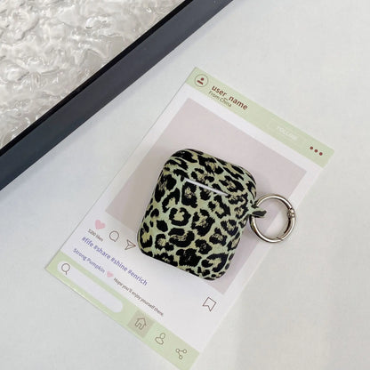 For Airpods 4 Generation Leopard Print Earphone Case with Keychain Silicone Protective Cover For Airpods Pro 2 Protective Case