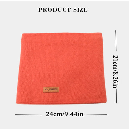 Cashmere Plush Warm Winter Ring Scarf Women Men Knit Full Face Mask Snood Neck Scarves Warmer Bufanda Thick Fleece-lined Muffler