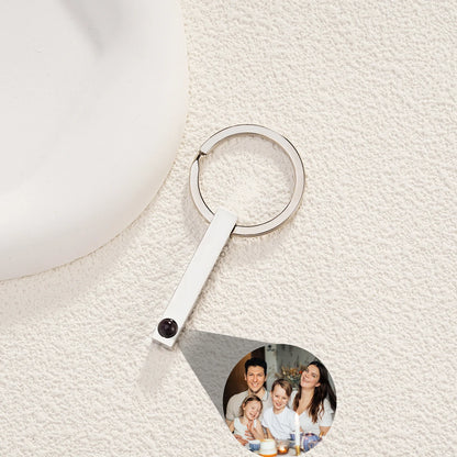 Custom Photo Projection Keychain For Women Men Personalizd Heart Pendant Keychain With Picture Inside Anniversary Gift Jewelry