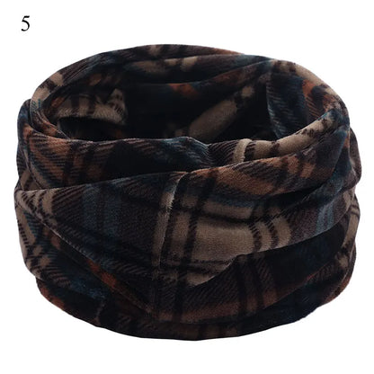 Winter Warm Soft Fleece Scarf Plush Neck Warmer For Women Men Print Floral Snood Scarves Unisex Tippet Neckerchief Shawl Wrap