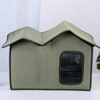 Cat House Waterproof Outdoor Winter Warm Pet Cat Cave Sleeping Beds Tent Home Foldable and Washable for Small Dog Puppy Supplies