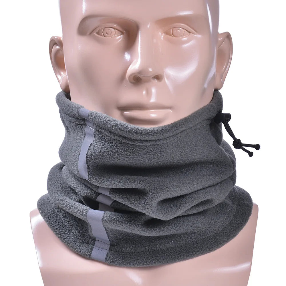 Fleece Neck Gaiter Visibility Reflective Safety Neck Warmer Balaclava Bandana Winter Warm Scarf for Women Men