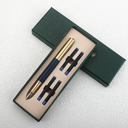 1PC Mini Wood Fountain Pen 0.5MM F Nib Stationery Office School Supplies Writing Ink Pens