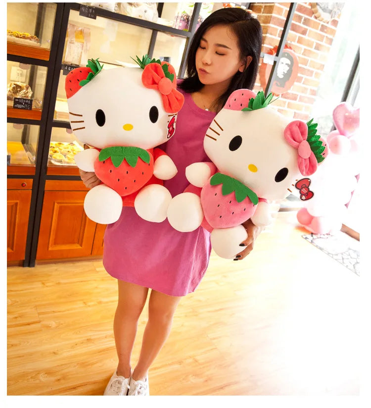 22-45cm Kawaii Hello Kitty Plush Toys Anime Kawaii Pillow Doll Stuffed Animal Children Plushies Decoration Peluche Birthday Gift