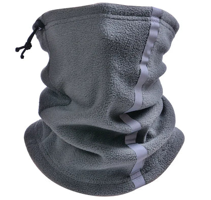 Fleece Neck Gaiter Visibility Reflective Safety Neck Warmer Balaclava Bandana Winter Warm Scarf for Women Men