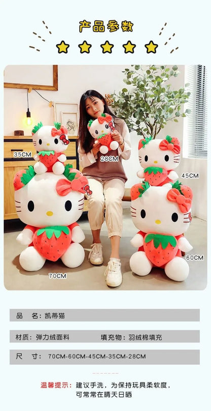 22-45cm Kawaii Hello Kitty Plush Toys Anime Kawaii Pillow Doll Stuffed Animal Children Plushies Decoration Peluche Birthday Gift