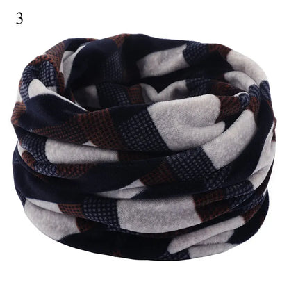 Winter Warm Soft Fleece Scarf Plush Neck Warmer For Women Men Print Floral Snood Scarves Unisex Tippet Neckerchief Shawl Wrap