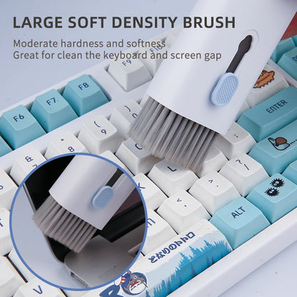 7-in-1 Computer Keyboard Cleaning Kit For Airpods Pro Pro2 1 2 3 Cleaner Tools Bluetooth Earphones Clean Brush Pen Keycap Puller