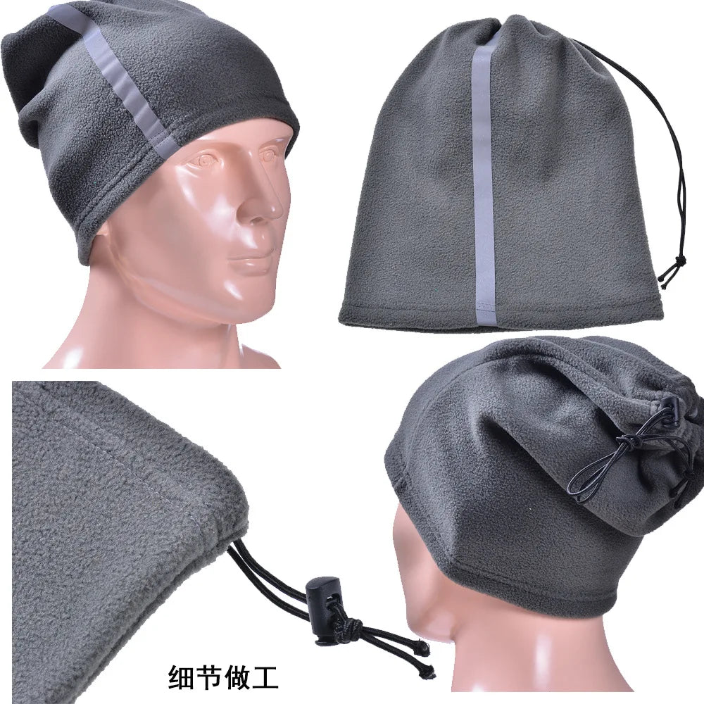 Fleece Neck Gaiter Visibility Reflective Safety Neck Warmer Balaclava Bandana Winter Warm Scarf for Women Men