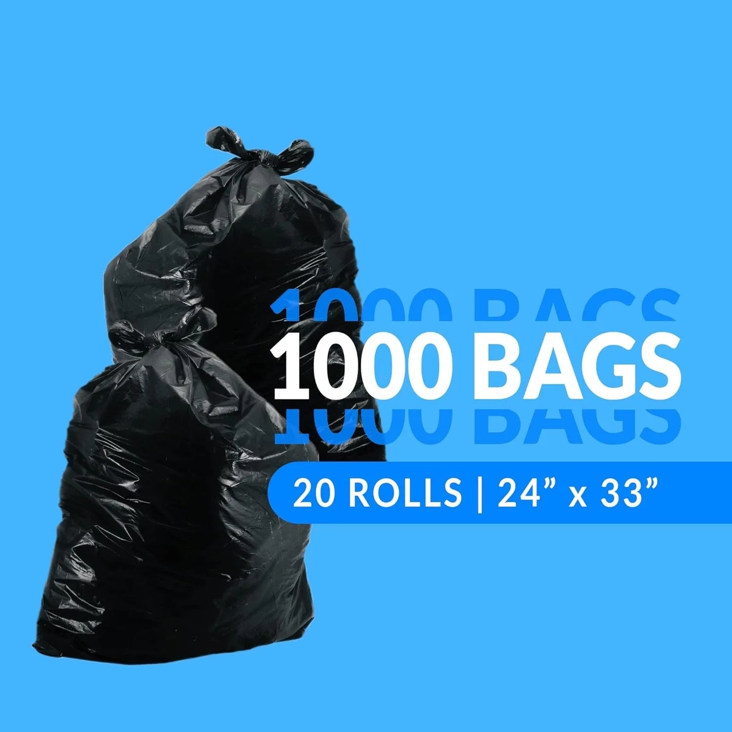 Reli. SuperValue 13 Gallon Trash Bags  1000 Count Bulk  Tall Kitchen  Can Liners  Black Multi-Use Garbage Bags